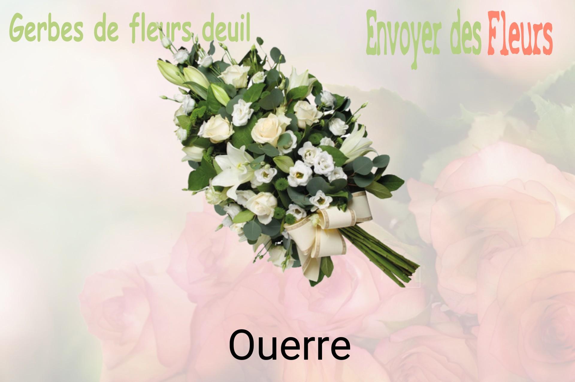 Gerbe de fleurs de deuil livrée à Ouerre